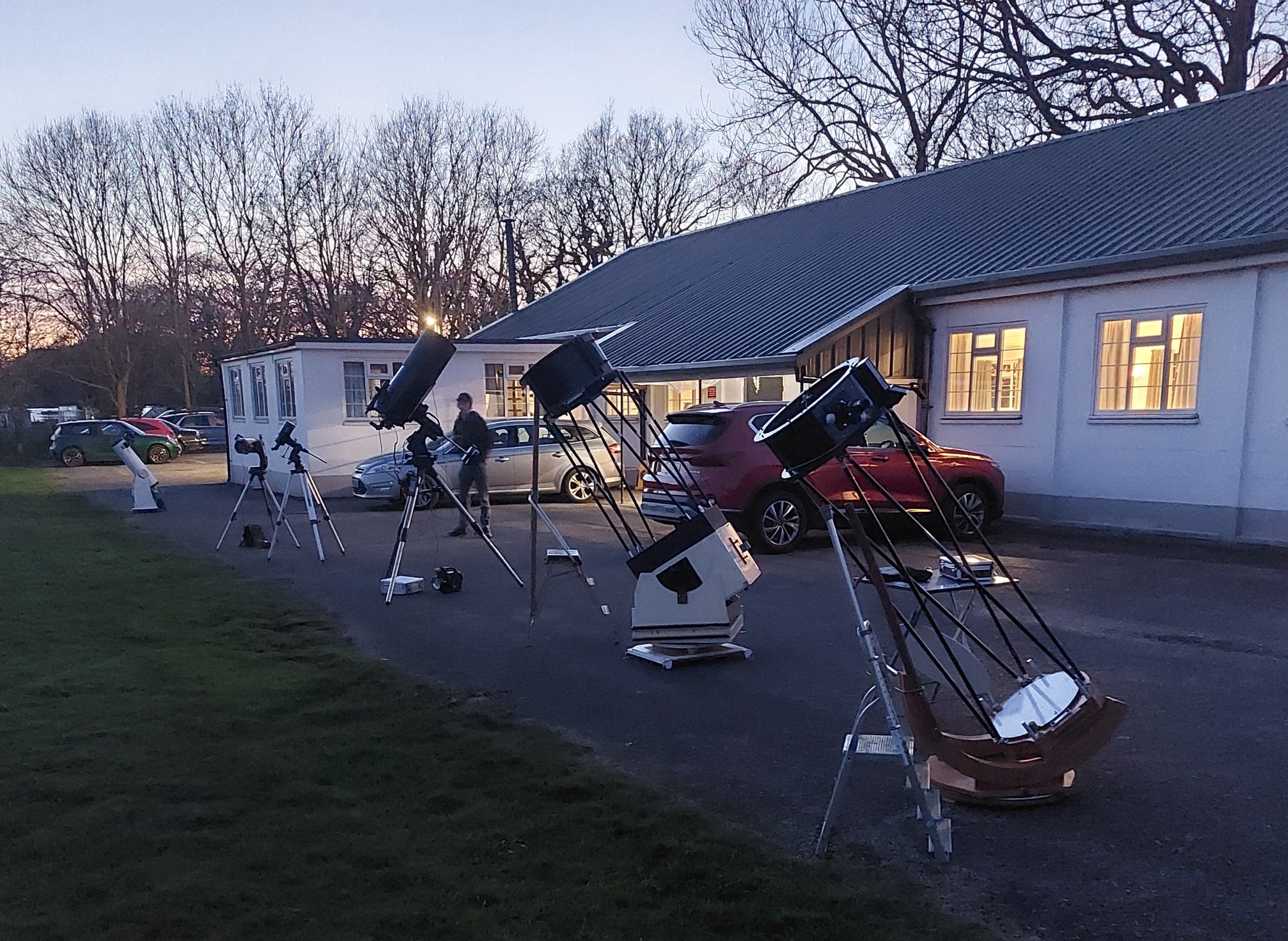 Scopes lined up waiting for darkness.